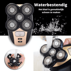 5-in-1 trimmer with floating shaving heads & accessories