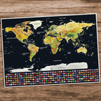 Scratch Off World Map Poster