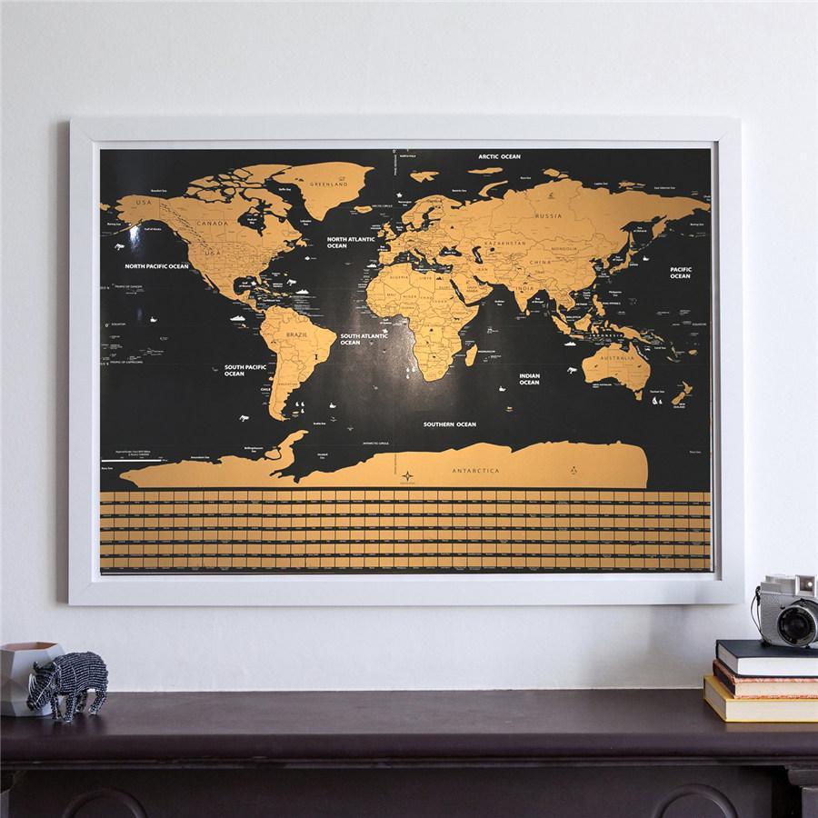 Scratch Off World Map Poster
