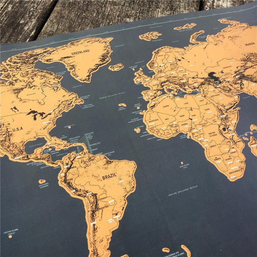 Scratch Off World Map Poster