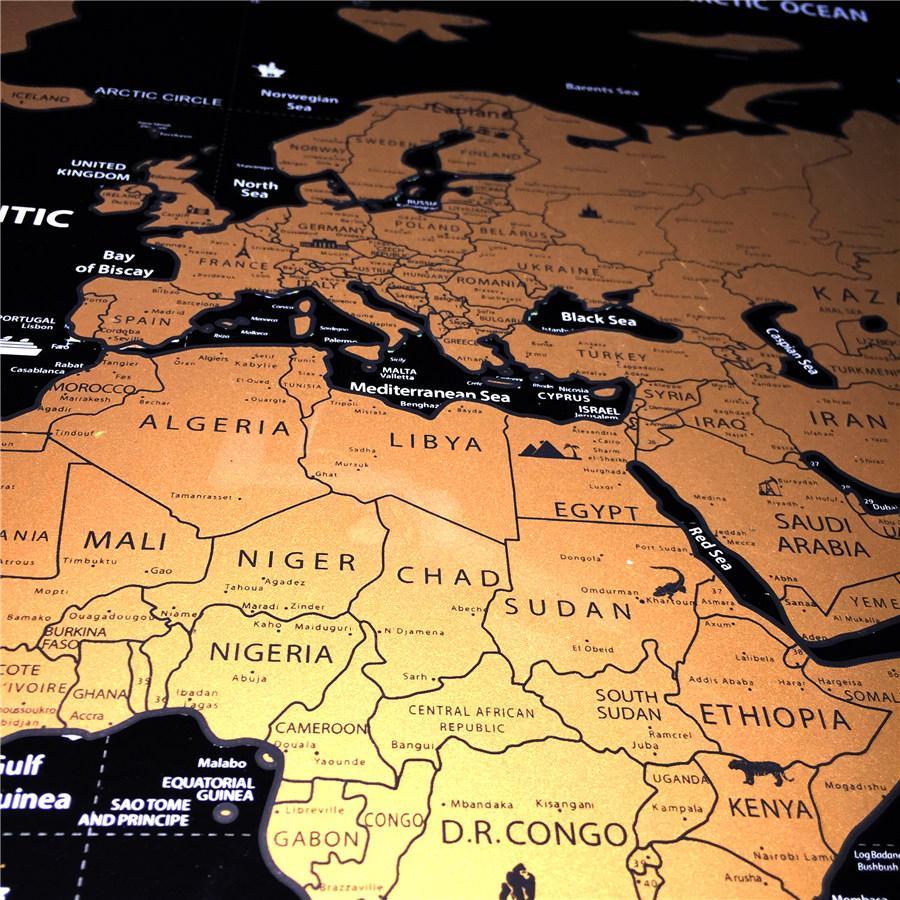 Scratch Off World Map Poster