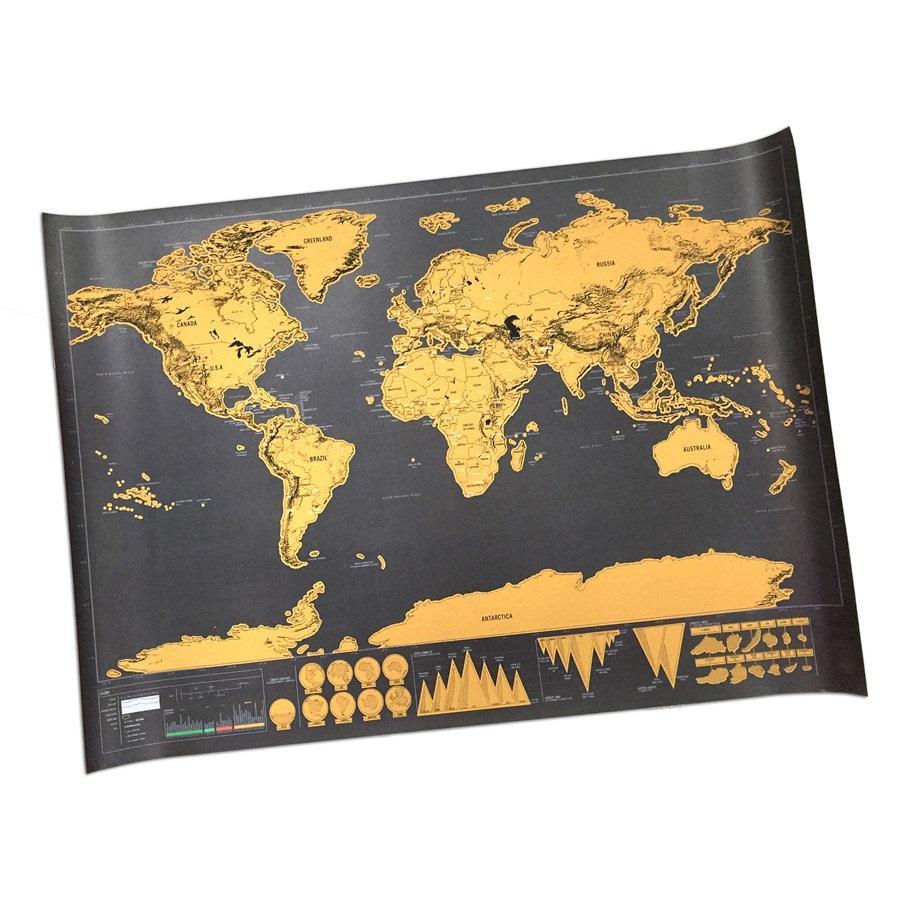 Scratch Off World Map Poster
