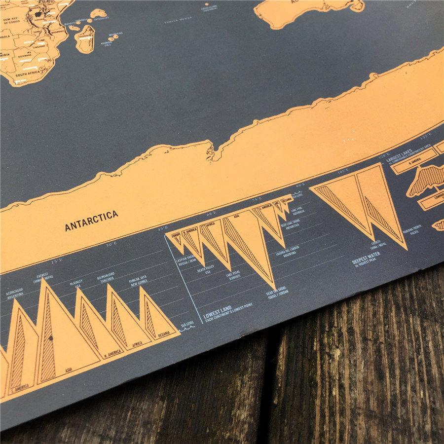 Scratch Off World Map Poster