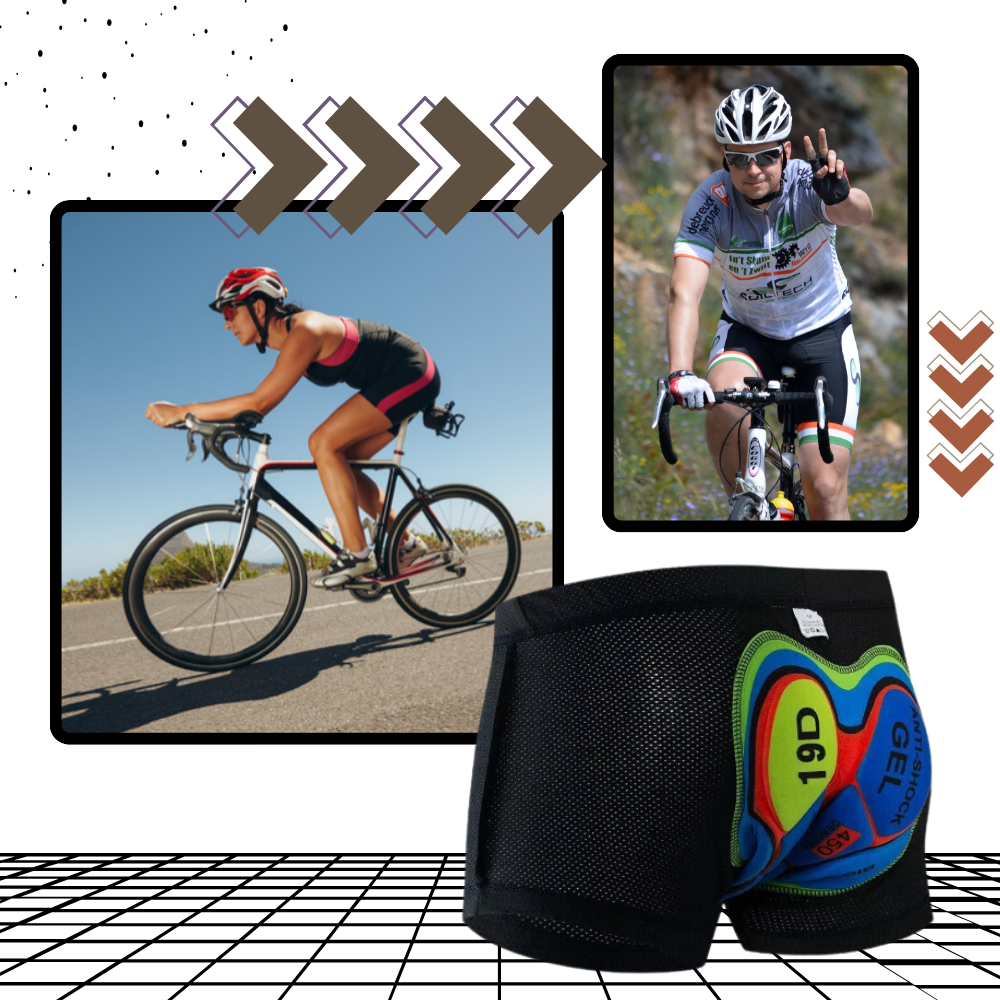 Short cycling shorts with integrated padding, ultra comfortable and seamless!