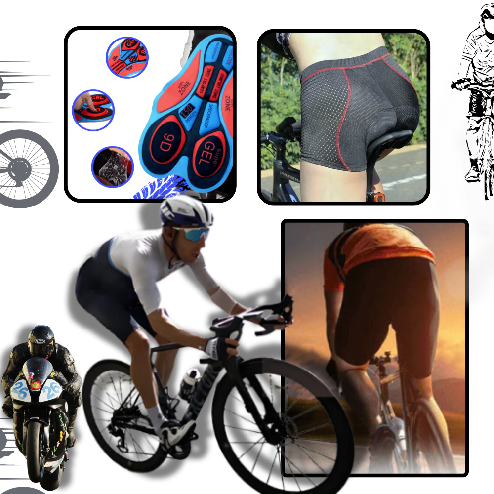 Short cycling shorts with integrated padding, ultra comfortable and seamless!