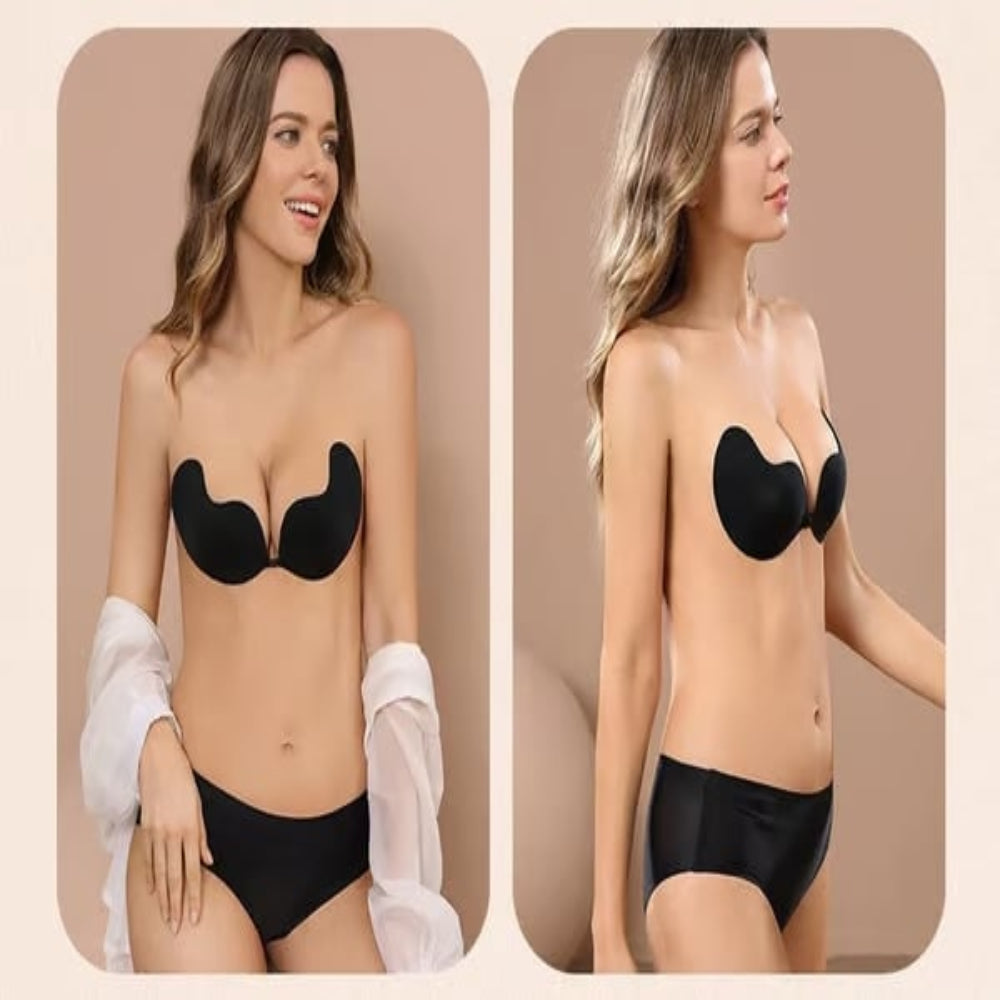 Women Strapless Invisible Push Up Bra | Backless Adhesive Seamless