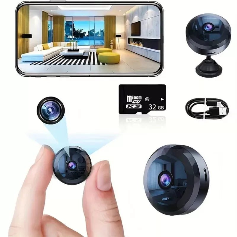 Magnetic Mini Wi-Fi Security Camera with 1080p HD, Night Vision and Motion Detection