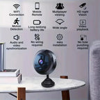 Magnetic Mini Wi-Fi Security Camera with 1080p HD, Night Vision and Motion Detection