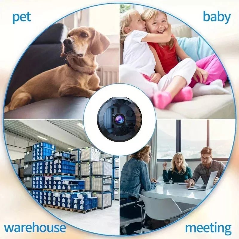 Magnetic Mini Wi-Fi Security Camera with 1080p HD, Night Vision and Motion Detection