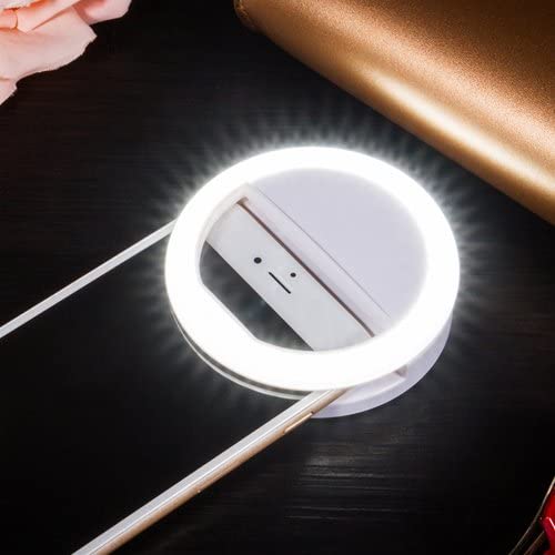 Selfie Ring with Built-in Charging – Perfect Shots