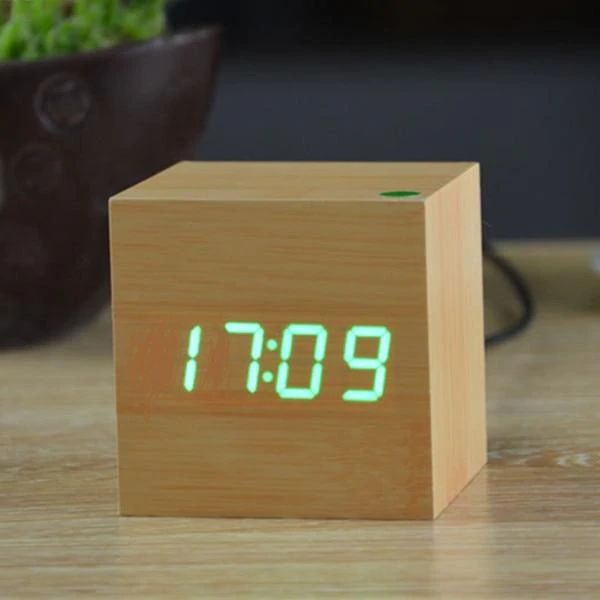 Cube Digital Table Clock Modern Interior Decor