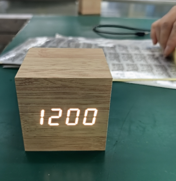 Cube Digital Table Clock Modern Interior Decor