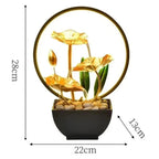 TranquiliGlow - Illuminated Lotus Water Fountain Table Decoration