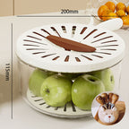 Foldable Quick-Drain Basket with Rotating Lid