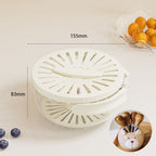 Foldable Quick-Drain Basket with Rotating Lid