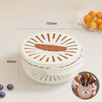 Foldable Quick-Drain Basket with Rotating Lid