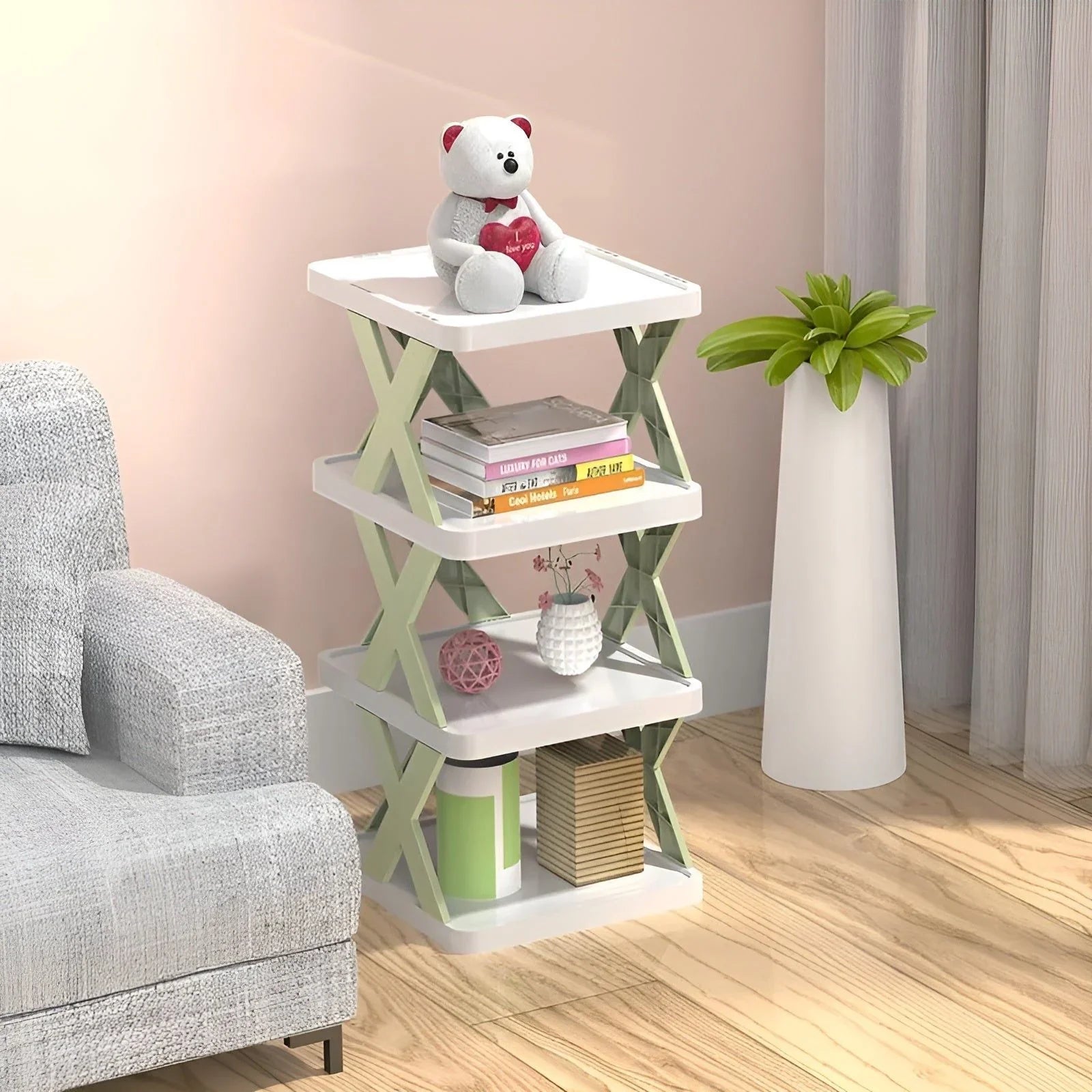 Multifunctional and Foldable Shoe Rack for Space-Saving Storage
