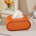 Tissue box - Oval Elegance - Leather design - Functional & Stylish