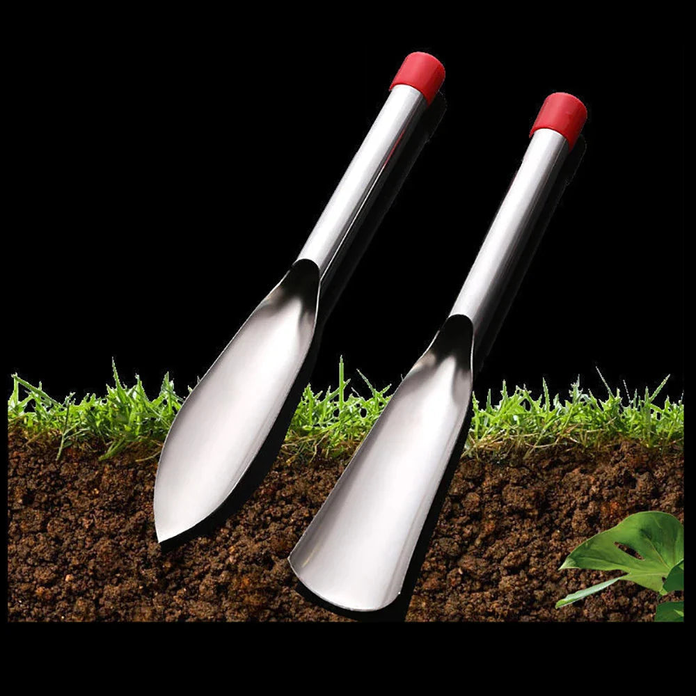 Stainless Steel Weeding Tool and Trowel – Garden Tools with Wooden Handles