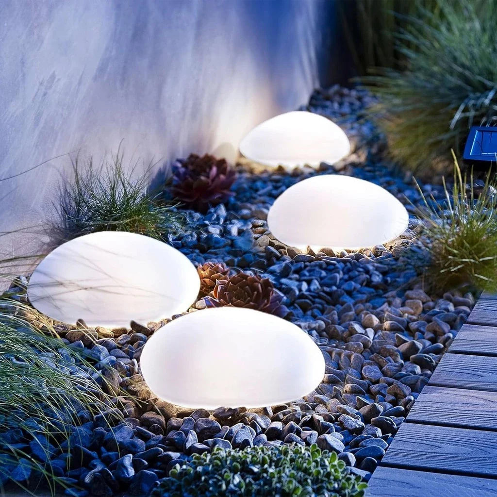 Solar Pebble Lights for Outdoor Use