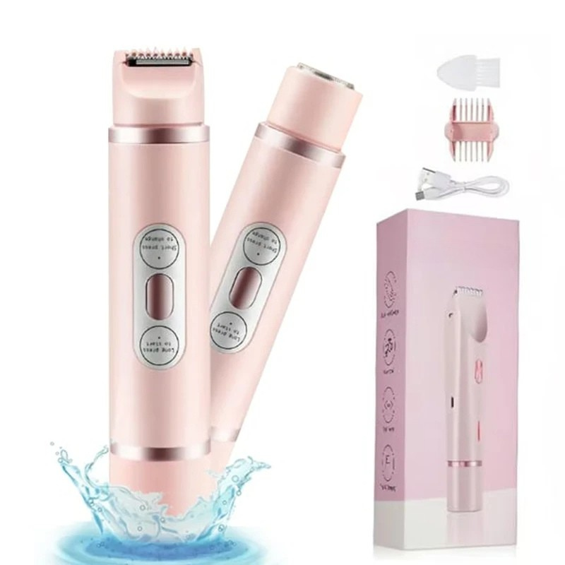 Dual Head Electric Shaver for Women with Trimmer