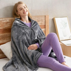 Soft Coral Velvet Portable Heated Shawl