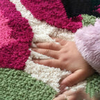 Cherry tufted bath mat