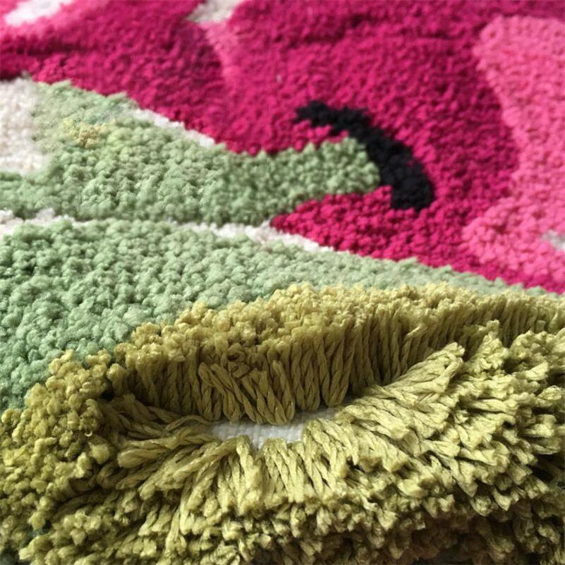 Cherry tufted bath mat