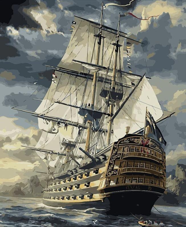 Ship at Sea - Van-Go Paint-By-Number Kit