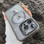 Shockproof Magnetic Phone Case with Glass Lens Guard & Stand – 1+1 FREE