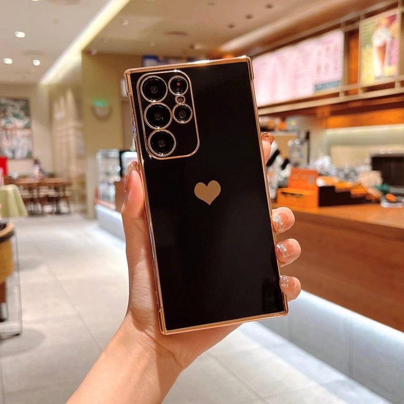 Samsung phone cases | Luxurious, shock-resistant, plated square case