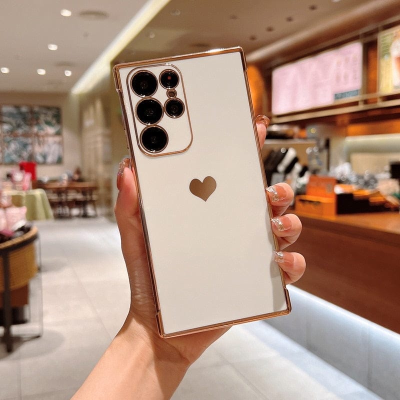 Samsung phone cases | Luxurious, shock-resistant, plated square case