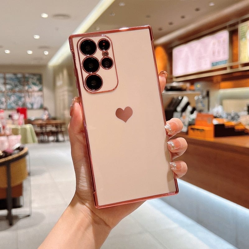 Samsung phone cases | Luxurious, shock-resistant, plated square case