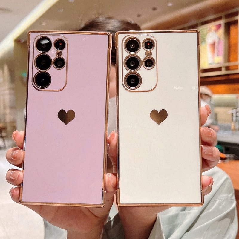 Samsung phone cases | Luxurious, shock-resistant, plated square case
