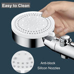 5-Mode Shower Head for Low Pressure | Stop Button for Easy Water Control