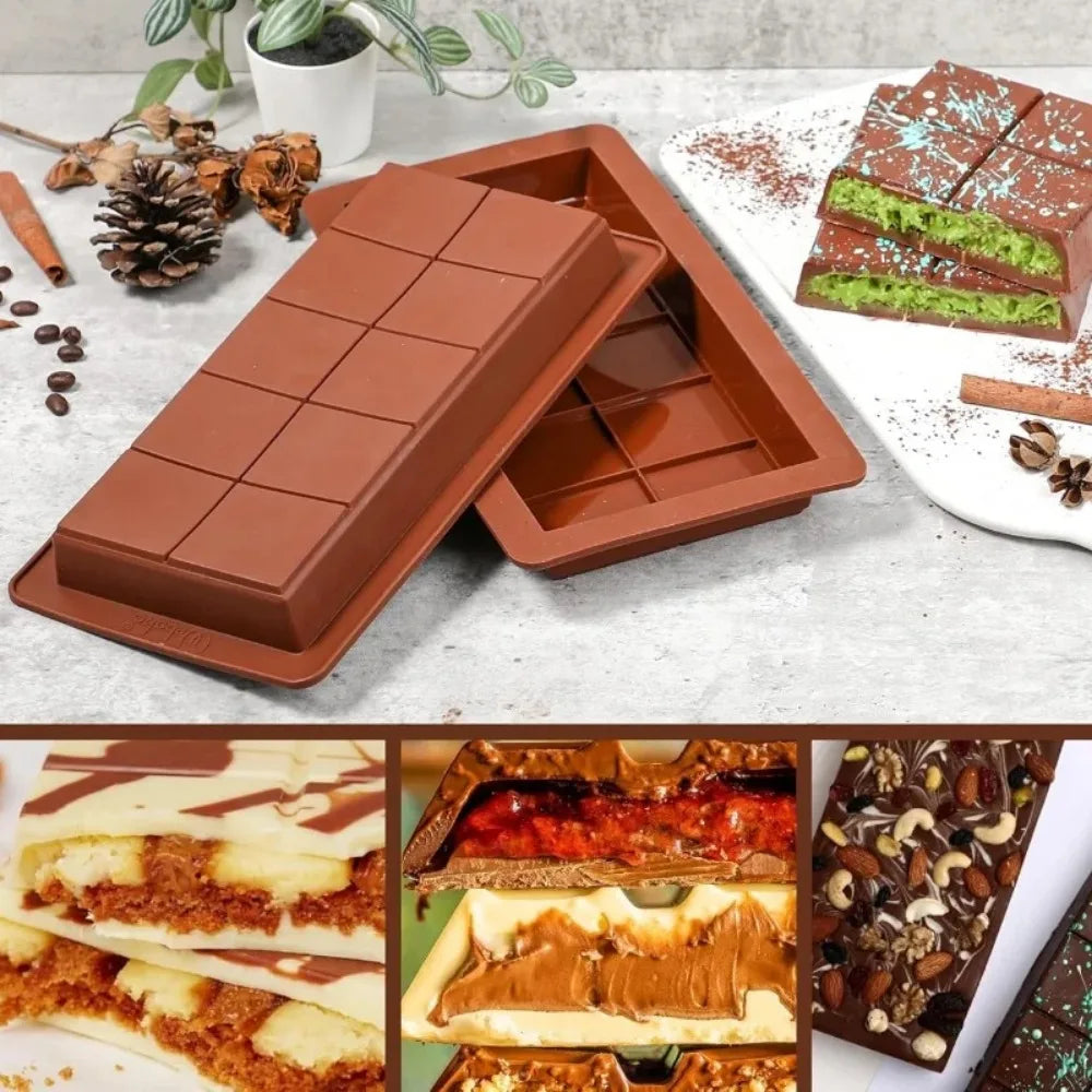 Silicone Chocolate Bar Mold Break-Apart Rectangle Mold Wax Melt Molder