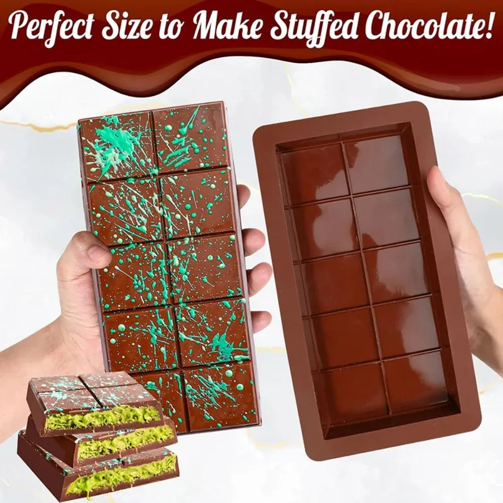 Silicone Chocolate Bar Mold Break-Apart Rectangle Mold Wax Melt Molder