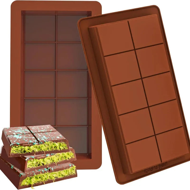 Silicone Chocolate Bar Mold Break-Apart Rectangle Mold Wax Melt Molder
