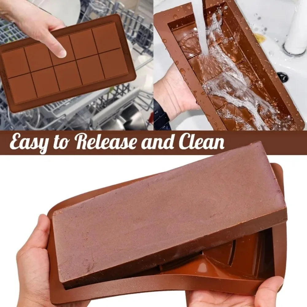 Silicone Chocolate Bar Mold Break-Apart Rectangle Mold Wax Melt Molder
