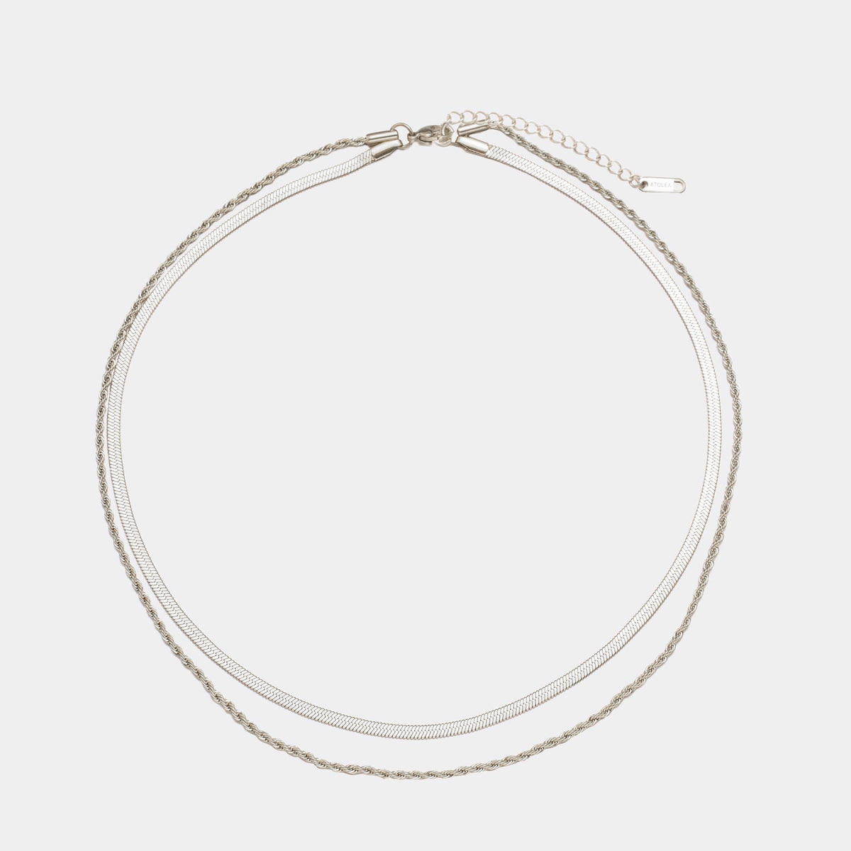 Women’s Layered Necklace | Gold Herringbone Choker & Rope Chain | Waterproof