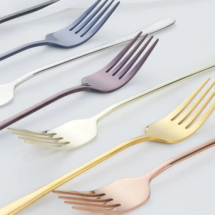 Silvéra – Elegant Dining Fork, Durable Plated Stainless Steel Utensil