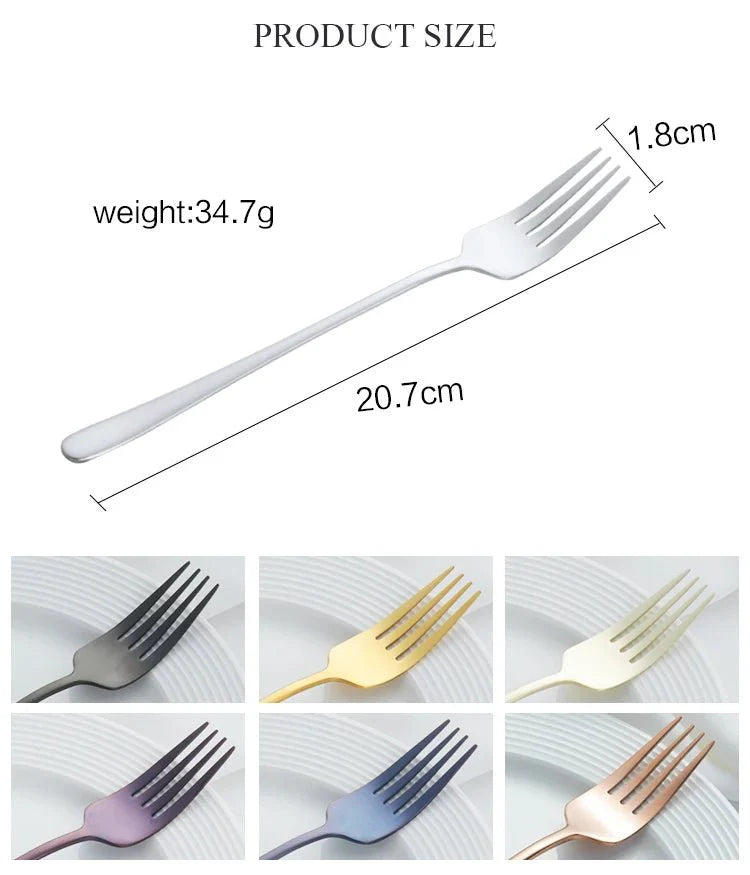 Silvéra – Elegant Dining Fork, Durable Plated Stainless Steel Utensil