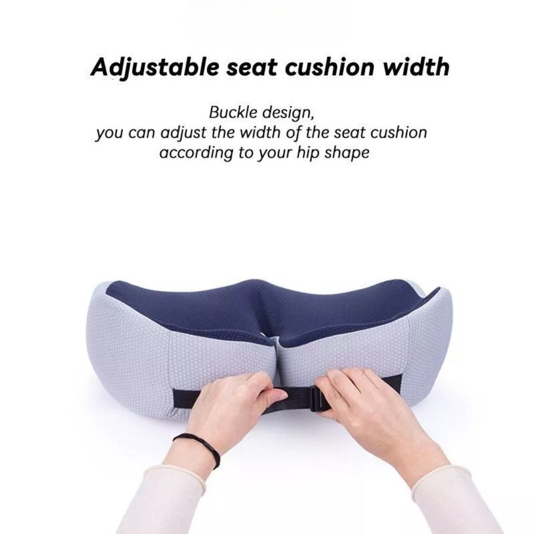 SITRELIEF – Adjustable Memory Foam Seat Cushion for Tailbone & Back Support