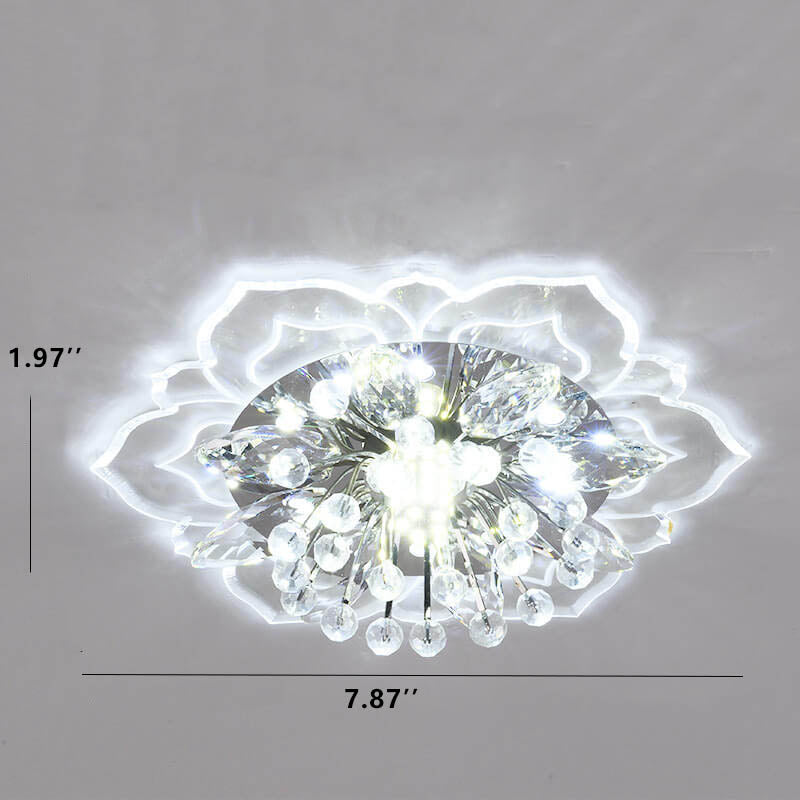 GlowPetal | LED Crystal Ceiling Light | Flower Shaped, RGB Color Changing & Energy Efficient