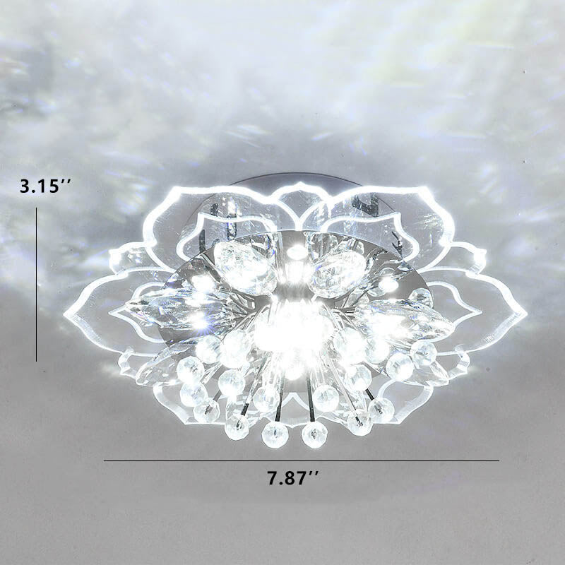 GlowPetal | LED Crystal Ceiling Light | Flower Shaped, RGB Color Changing & Energy Efficient