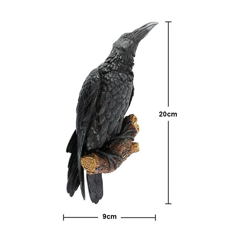 Noctura Realistic Decorative Raven – Atmospheric Decoration for Home & Garden