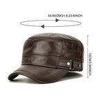 New winter hat for men with lambskin ear protection flat visor
