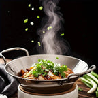 SizzleServe – Flat Stainless Steel Pan with Dual Fry Trays