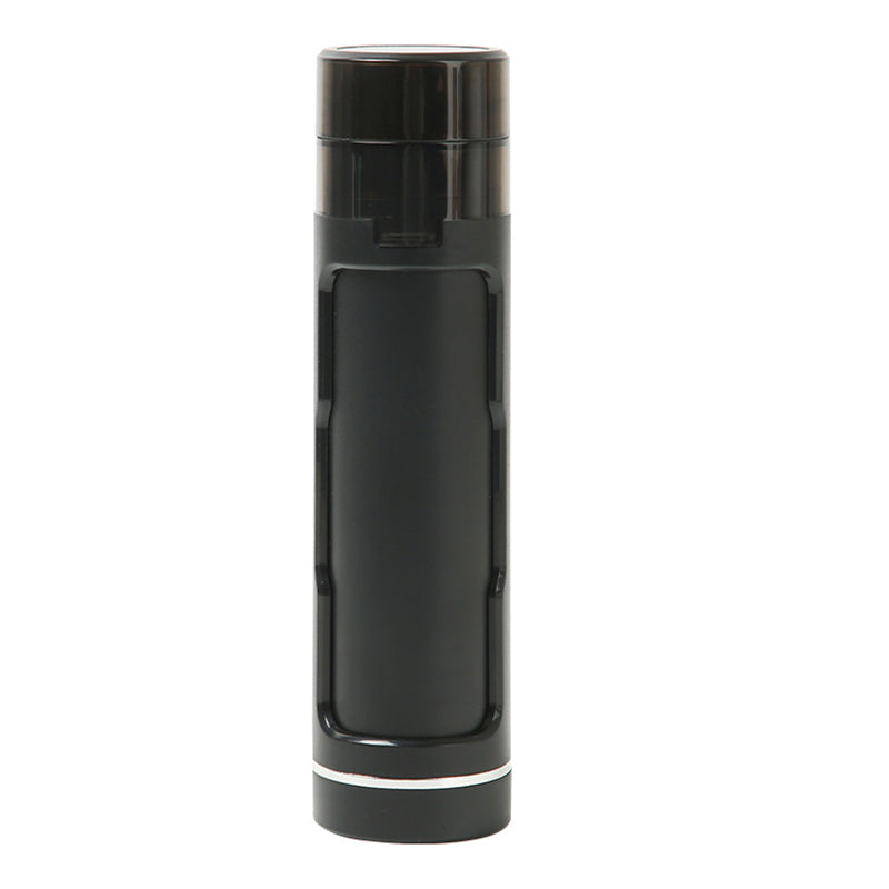 Portable manual plastic cigarette shredder with double pipe