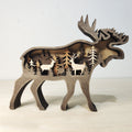 Holiday Gift Wooden Animal Carved Lamp Ornament